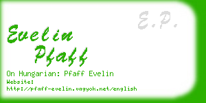 evelin pfaff business card